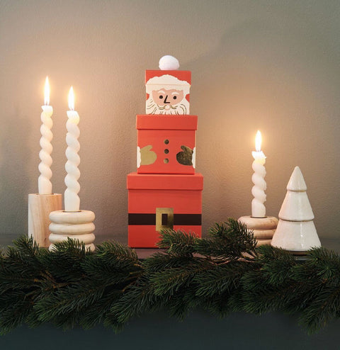 Geschenkboxen-Set Weihnachtsmann, FSC RECYCLED