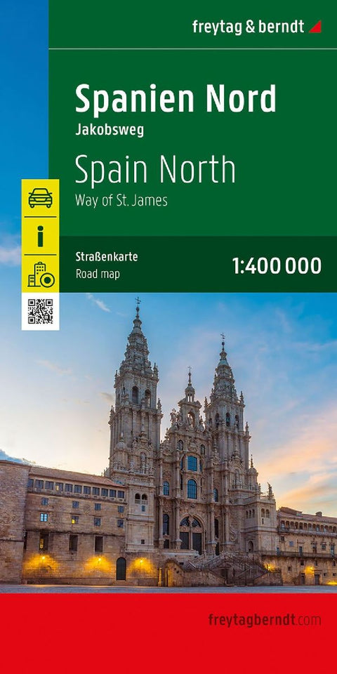 Spanien Nord - Jakobsweg, Straßenkarte 1:400.000, freytag & berndt