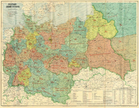 Großdeutsches Reich - Postleit-Gebietskarte, März 1944. 2 Bd.