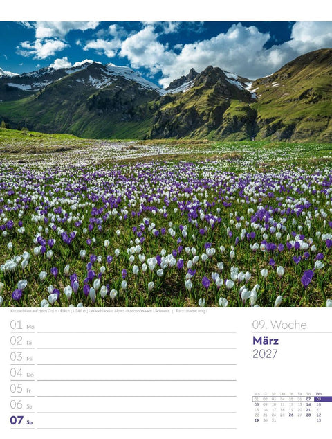 Faszination Alpenwelt Wochenplaner Kalender 2027