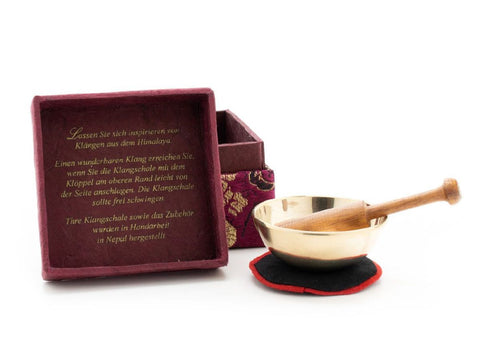 Mini-Klangschale - Set in Box mini violett/brokat longevity 5146