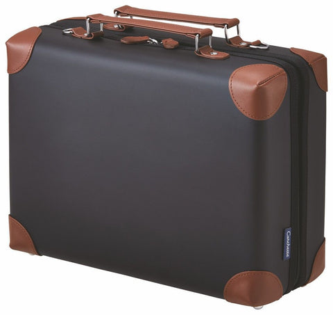 Carchette Carry Case Wide (Black) - Japanischer Citykoffer, Aktentasche, Schultasche, mit Schultergurt | by KING JIM, Tokyo