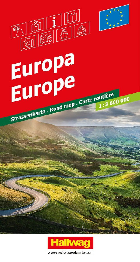 Hallwag Strassenkarte Europa 1:3,6 Mio.