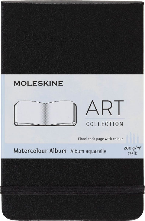 Moleskine Aquarellalbum, P/A6, 200g-Aquarellpapier, Hard Cover, Schwarz
