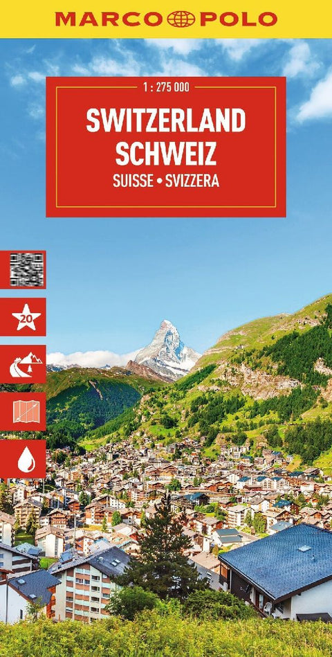 MARCO POLO Reisekarte Schweiz 1:275.000