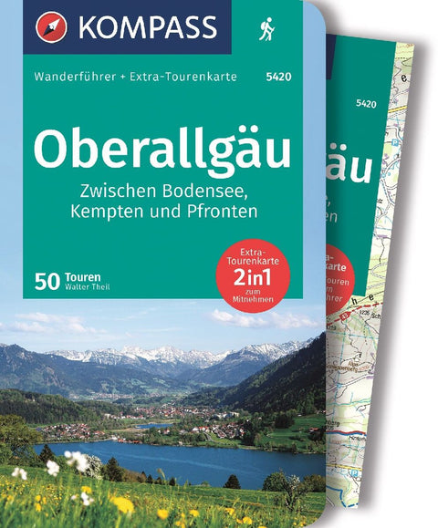 KOMPASS Wanderführer Oberallgäu, 50 Touren zwischen Bodensee, Kempten und Pfronten, mit Extra-Tourenkarte