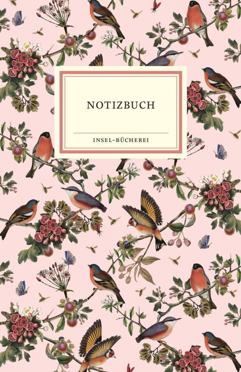 Notizbuch Insel-Bücherei 'Singvögel rosé'