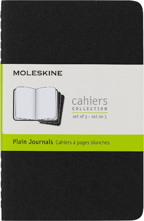 Moleskine Cahier pocket blanko schwarz DIN A6. 3er Pack