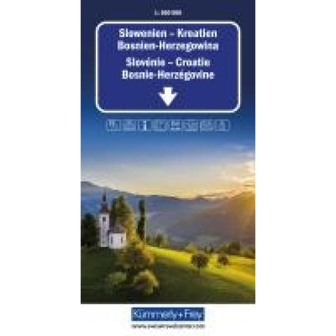 Kümmerly+Frey Strassenkarte Slowenien, Kroatien, Bosnien-Herzegowina 1:500.000