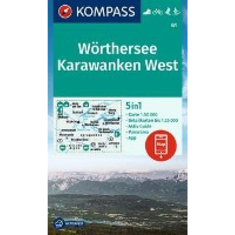 KOMPASS Wanderkarte 61 Wörthersee, Karawanken West 1:50.000