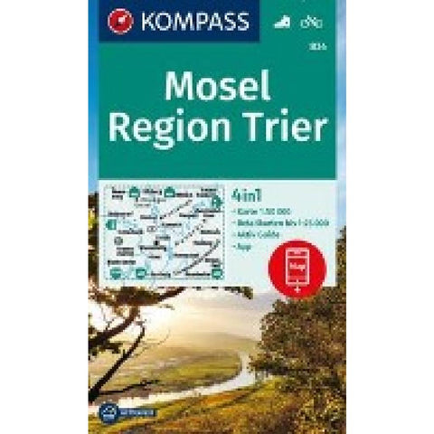 KOMPASS Wanderkarte 834 Mosel, Region Trier 1:50.000