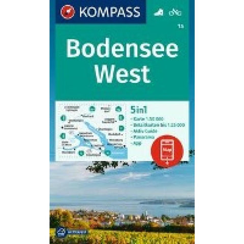 KOMPASS Wanderkarte 1a Bodensee West 1:50.000