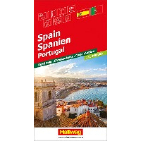 Hallwag Strassenkarte Spanien, Portugal 1:1 Mio.