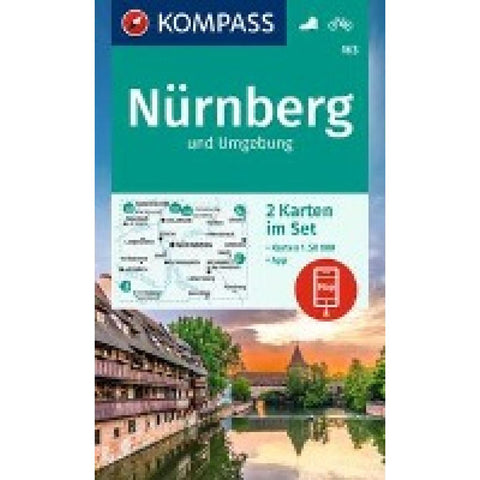 KOMPASS Wanderkarten-Set 163 Nürnberg und Umgebung (2 Karten) 1:50.000