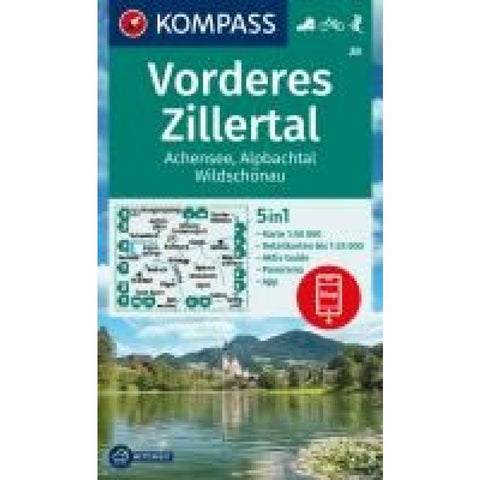 KOMPASS Wanderkarte 28 Vorderes Zillertal 1:50.000