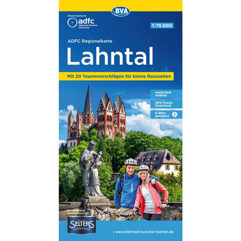 BVA ADFC Regionalkarte Lahntal, mit Knotenpunkten 1:75.000