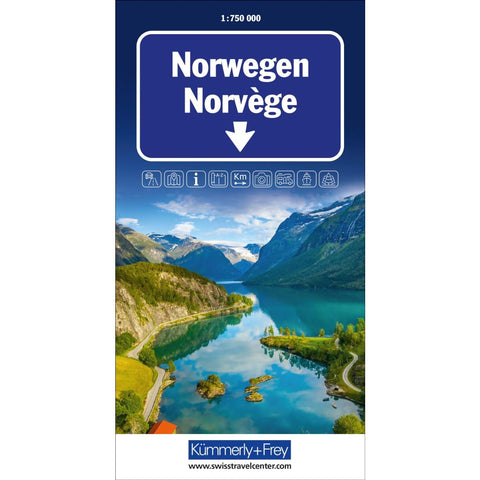 Kümmerly+Frey Strassenkarte Norwegen 1:750.000