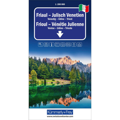 Kümmerly+Frey Regional-Strassenkarte 5 Friaul, Julisch Venetien 1:200.000