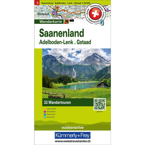 Kümmerly+Frey Wandertourenkarte 5 Saanenland 1:50.000