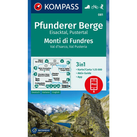 KOMPASS Wanderkarte 081 Pfunderer Berge/Monti di Fundres 1:25.000