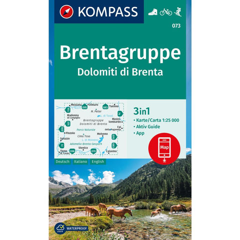 KOMPASS Wanderkarte 073 Brentagruppe / Dolomiti di Brenta 1:25.000