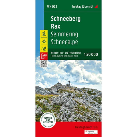 freytag & berndt Wanderkarte WK 022 Schneeberg - Rax, Semmering - Schneealpe 1:50.000