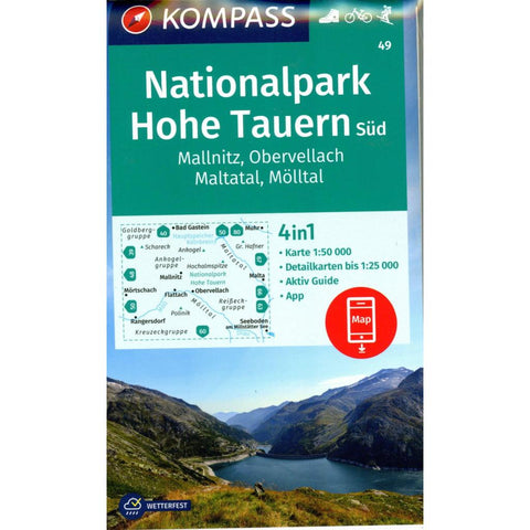 KOMPASS Wanderkarte 49 Nationalpark Hohe Tauern Süd, Mallnitz, Obervellach, Maltatal, Mölltal 1:50.000
