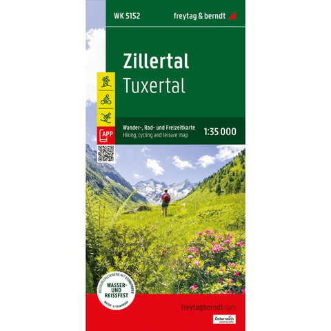 freytag & berndt Wanderkarte WK 5152 Zillertal, Hinteres Zillertal, Tuxertal 1:35.000