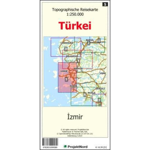 Izmir - Topographische Reisekarte 1:250.000 Türkei (Blatt 5)
