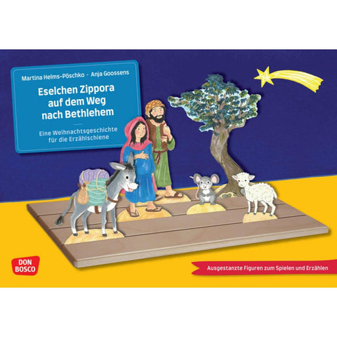 Eselchen Zippora auf dem Weg nach Bethlehem. Eine Weihnachtsgeschichte für die Erzählschiene. Erzählschienen-Figurenset
