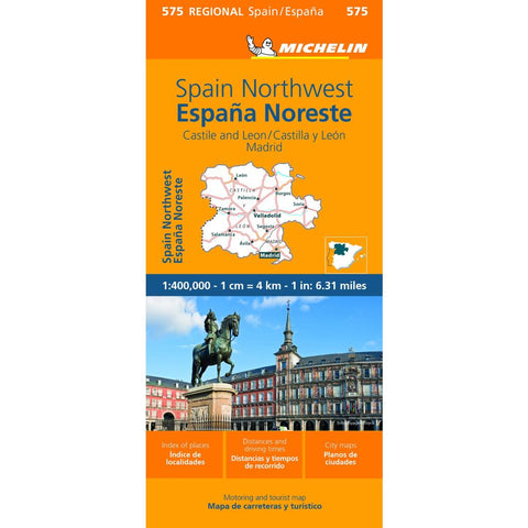 Spain Northwest - Castilla y - León Madrid Regional Map 575