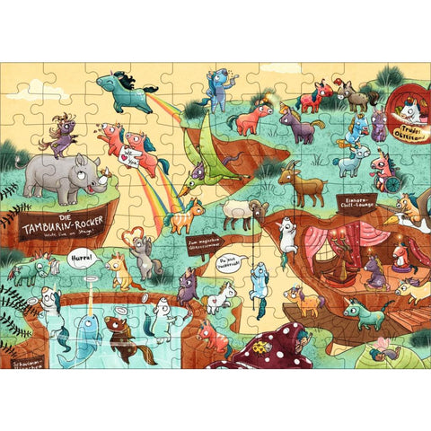 Einhörner. Puzzle im Buch