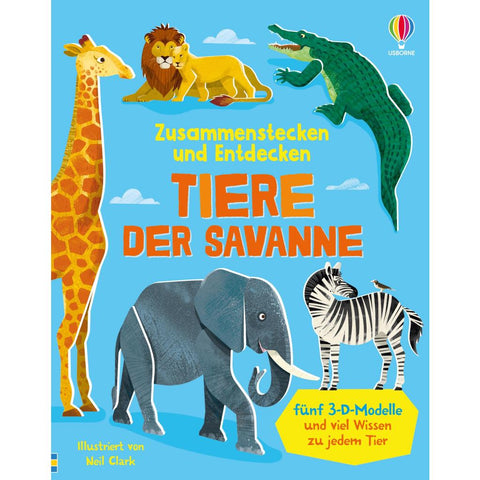 Zusammenstecken und Entdecken: Tiere der Savanne