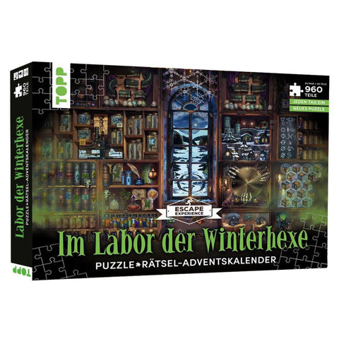 Puzzle-Rätsel-Adventskalender: Im Labor der Winterhexe - 24 Puzzles mit insgesamt 960 Teilen