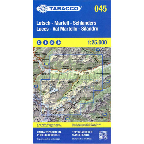 Tabacco Wandern Latsch Martell 1:25000