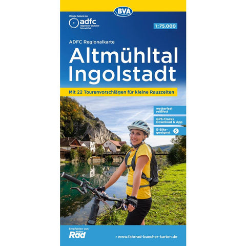 ADFC-Regionalkarte Altmühltal Ingolstadt, 1:75.000, mit Tagestourenvorschlägen, reiß- und wetterfest, GPS-Tracks Download