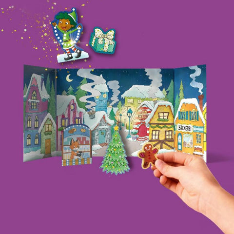 Diamond Painting Adventskalender Glitzerndes Weihnachtsdorf. Mit Material und Werkzeug für 24 Aufsteller