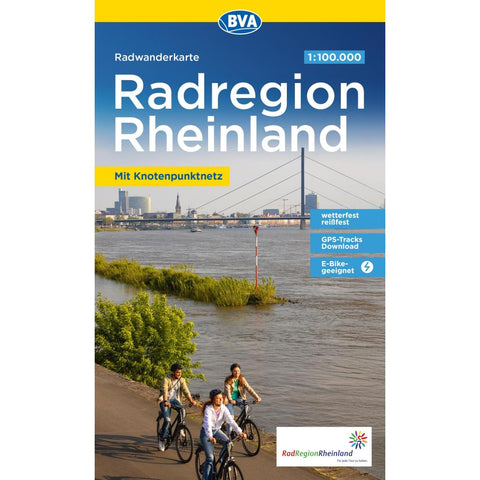 BVA Radwanderkarte RadRegion Rheinland die schönsten Radtouren mit Knotenpunkten 1:100.000