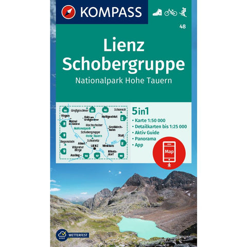 KOMPASS Wanderkarte 48 Lienz, Schobergruppe, Nationalpark Hohe Tauern 1:50.000