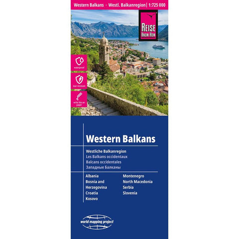 Reise Know-How Landkarte Westliche Balkanregion | Western Balkans (1:725.000)