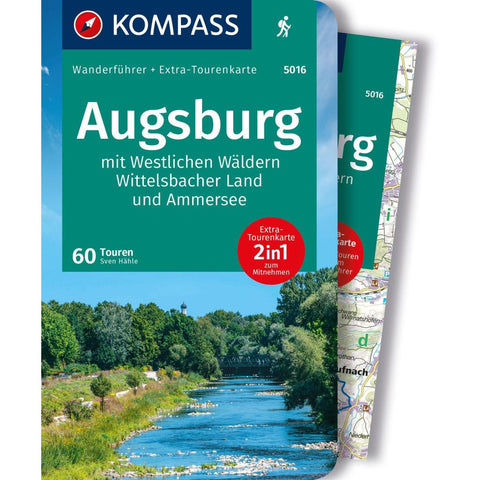 KOMPASS Wanderführer Augsburg mit Westlichen Wäldern, Wittelsbacher Land und Ammersee, 60 Touren mit Extra-Tourenkarte