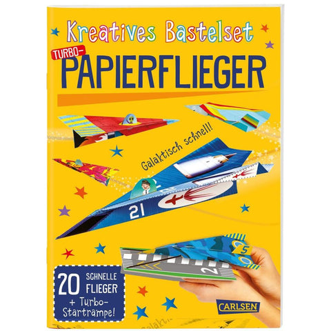 Bastelset für Kinder: Kreatives Bastelset: Turbo-Papierflieger