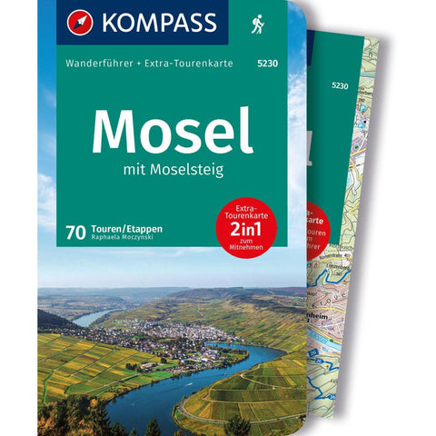 KOMPASS Wanderführer Mosel mit Moselsteig, 46 Touren und 24 Etappen mit Extra-Tourenkarte