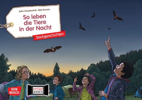 So leben die Tiere in der Nacht. Kamishibai Bildkartenset