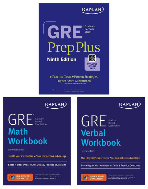 GRE Complete Ninth Edition (2026): Includes 6 Full Length Practice Tests, 2500+ Practice Questions + Online Access to 1000+ Question Bank, Video Explanations, and a Kaplan Live Online Class