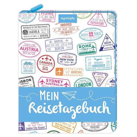 Mein Reise-Tagebuch - Eintragbuch mit Reißverschluss