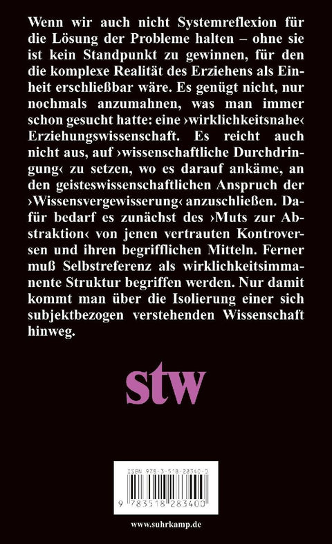Reflexionsprobleme im Erziehungssystem