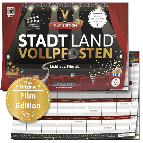 DENKRIESEN - STADT LAND VOLLPFOSTEN® - FILM EDITION - "Licht aus, Film ab." - A4