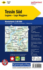 KuF Schweiz Wanderkarte 29 Tessin Süd - Sottoceneri 1 : 60 000