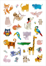 Glanz-Sticker - Tiere